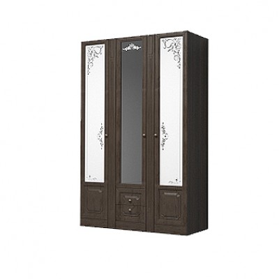 Шкаф 3-х дверный для платья и белья с выдвижными ящиками Ева-11