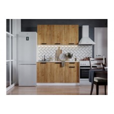Кухня Диор 1500 без стекла белый/дуб крафт золотой