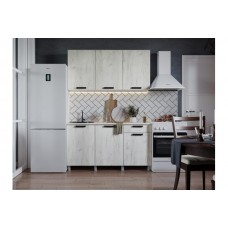 Кухня Диор 1500 без стекла белый/дуб крафт белый