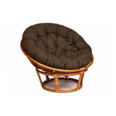 Кресло Papasan 23/01 W с подушкой Cognac, ткань Коричневый