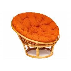 Кресло Papasan 23/01 W с подушкой Honey, ткань Оранжевый