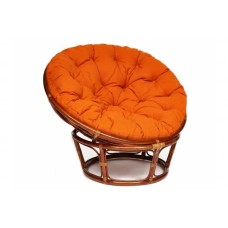 Кресло Papasan 23/01 W с подушкой Pecan, ткань Оранжевый